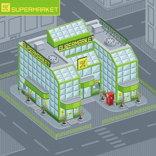 Supermarkt — Stockvector