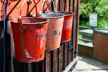 Fire buckets clipart