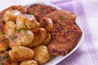 Steak and potatoes