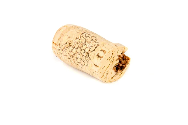 Wine cork with grape — Stock Photo, Image
