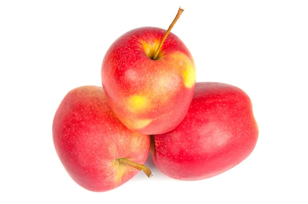 Fresh Three red apples — Stock Photo, Image