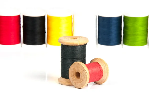 stock image Two spools of thread