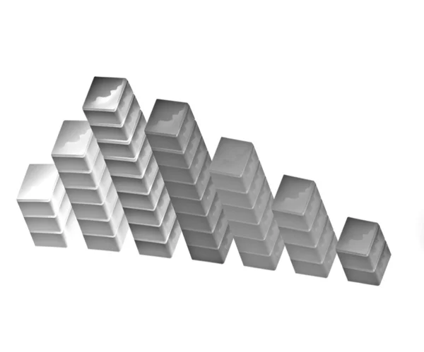 3D wykresu słupkowego — Zdjęcie stockowe