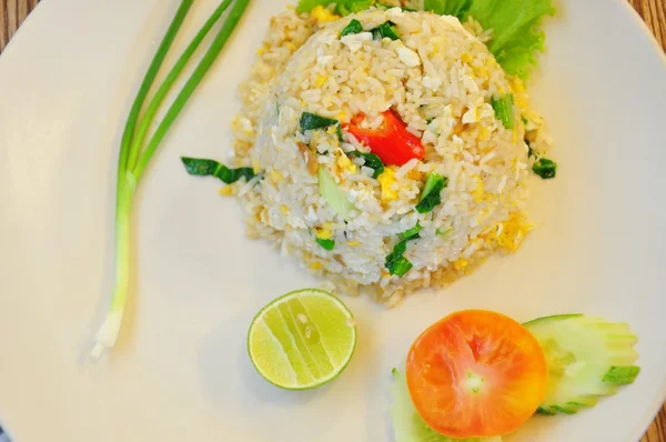 stock image Fried rice with salted fish.