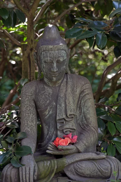 stock image Buddha statue in Japanese Garden