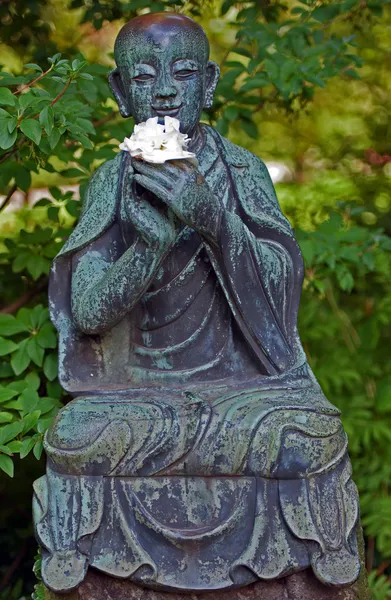 Statue in the Japanese Garden — Stock Photo, Image