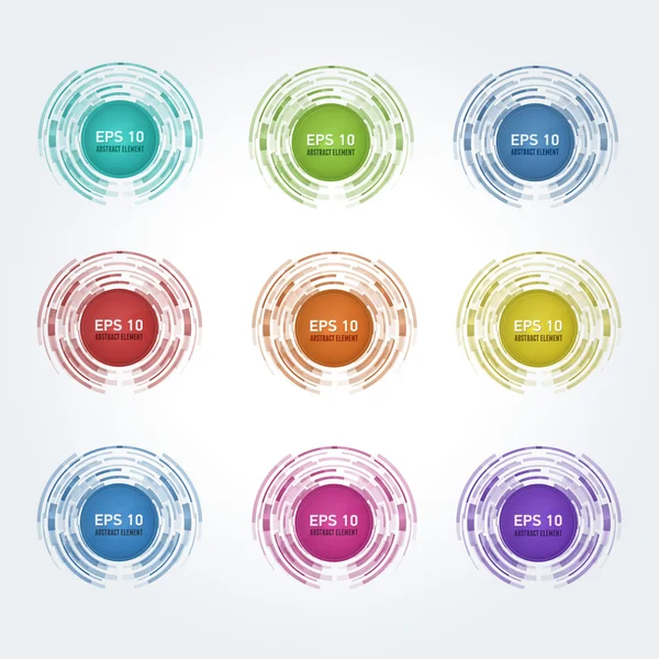 Set di elementi di design vettoriale multicolore per il web . — Vettoriale Stock