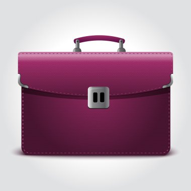 Business briefcase isolated on blue background clipart