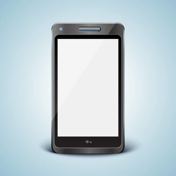 Telefone celular moderno com tela branca . —  Vetores de Stock