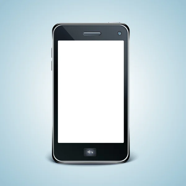 Telefone celular moderno com tela branca . —  Vetores de Stock