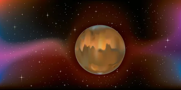 Mars τον κόκκινο πλανήτη — Διανυσματικό Αρχείο