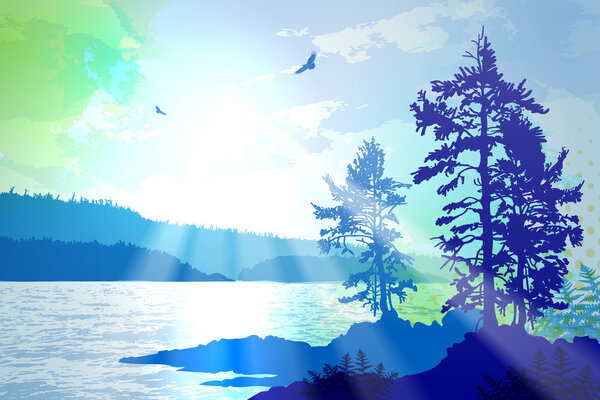 Abstract West Coast Landscape