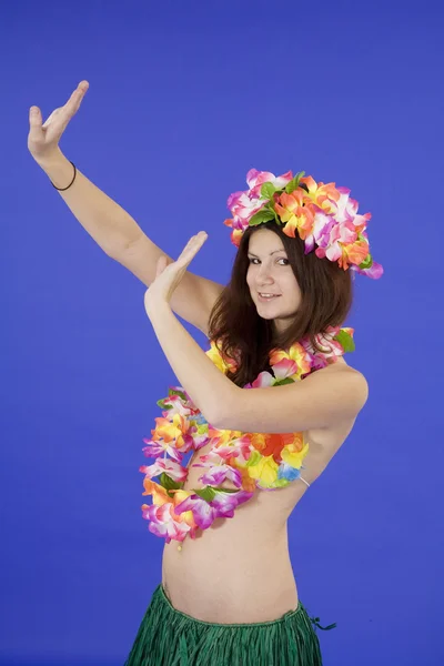 Dansçı kız gibi giyinmiş genç kız — Stok fotoğraf