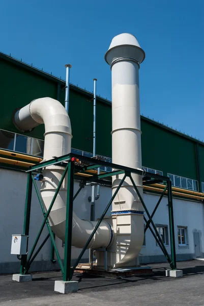 Stock image Gas pipe against the blue sky.