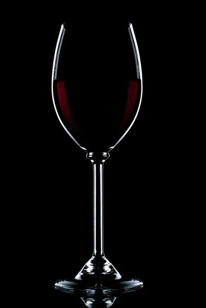 Glas rode wijn. Stockafbeelding