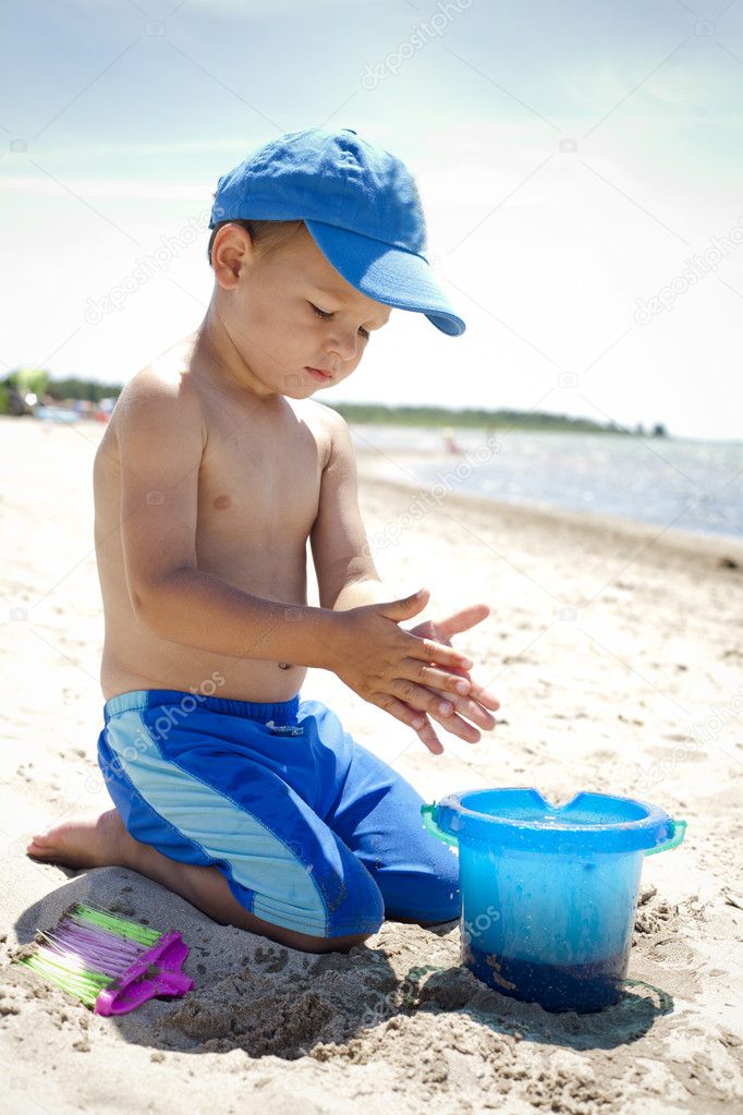 Toddler on the beach