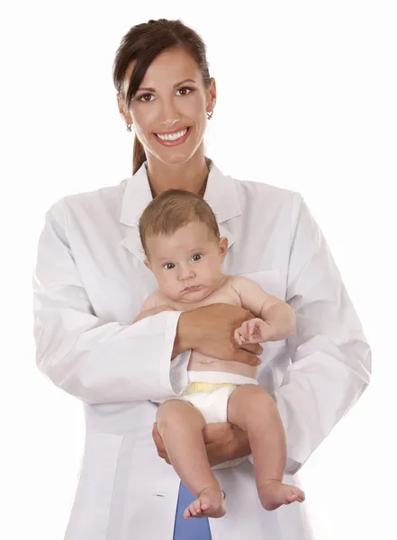 Женщина-врач и ребенок — стоковое фото