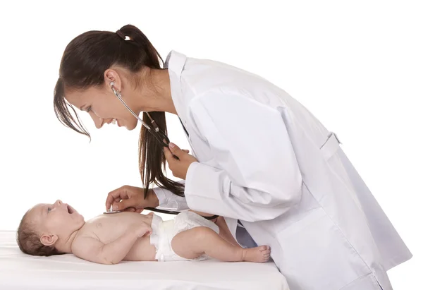 Female doctor and a baby — Stock Photo, Image