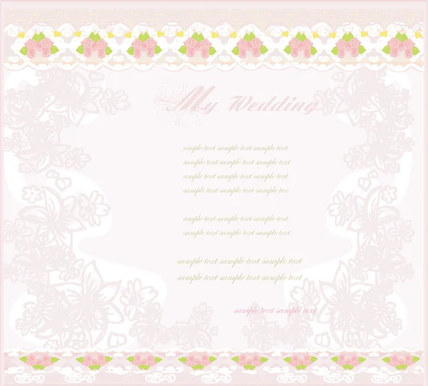 Cartão de convite de casamento elegante — Vetor de Stock