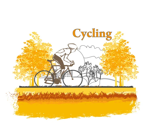 Affiche Grunge Cyclisme — Image vectorielle