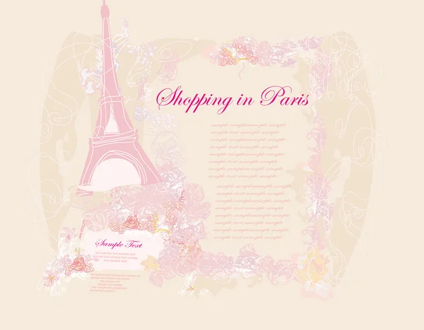 Shopping à Paris carte — Image vectorielle
