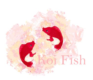 Japanese koi background clipart