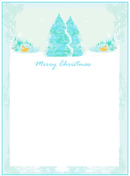Abstrakte Weihnachtsbaumkarte — Stockvektor