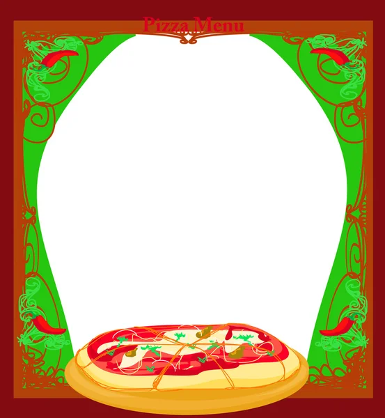 Template designs of menu pizza — Stock Vector