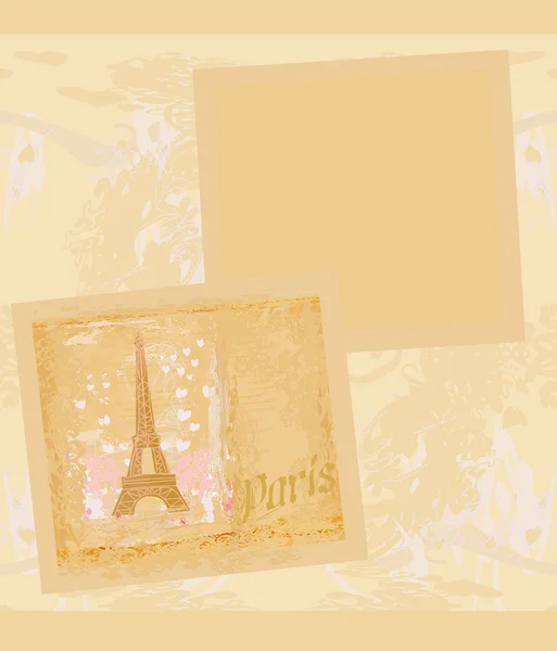 Vintage retro cartão Eiffel — Vetor de Stock