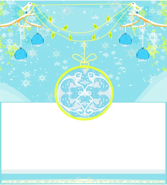 クリスマスフレームワークスタイルカード — ストックベクタ