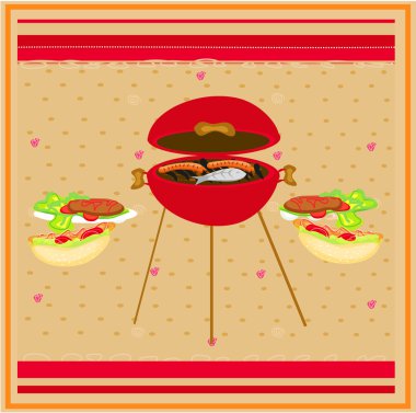 Barbecue Party Invitation clipart