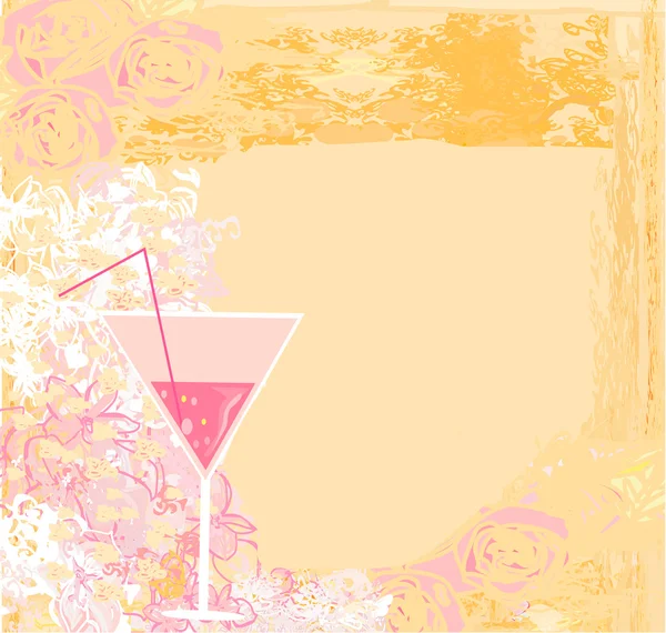 Uitnodiging voor verjaardag Cocktail Party — Stockvector