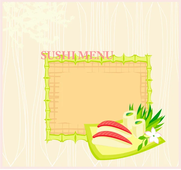 Template of traditional Japanese food menu — Stock Vector