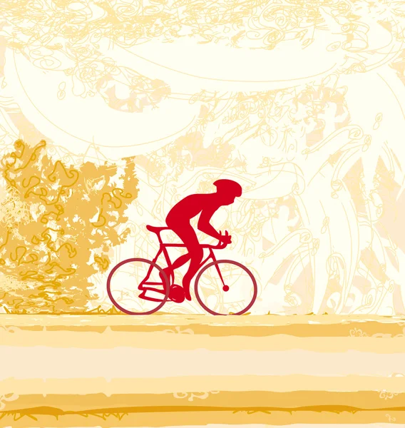 Plantilla de póster de ciclismo Grunge — Vector de stock