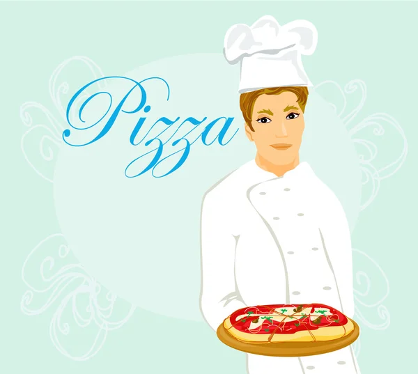 Szef kuchni pizzy — Wektor stockowy