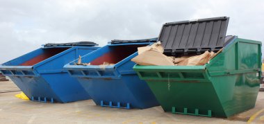 Industrial waste skips clipart