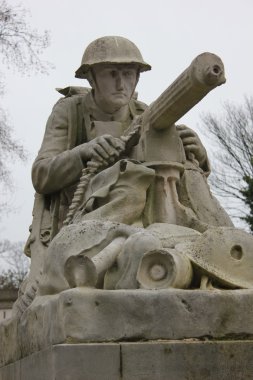 Machinegun Tommy at Portsmouth Memorial clipart