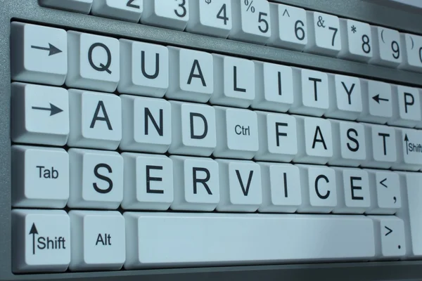 Qualidade e serviço rápido — Fotografia de Stock