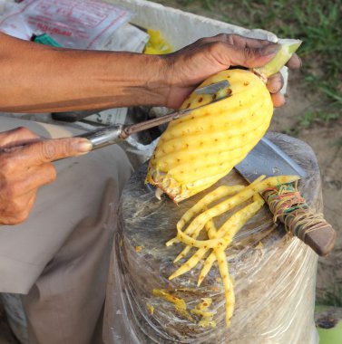 Pineapple Carving in Thialand clipart