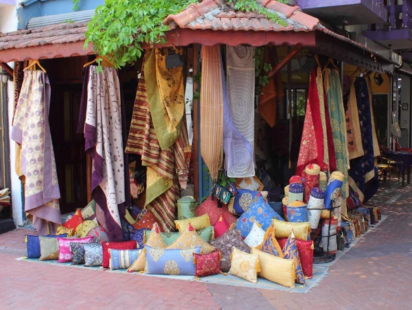 Tkaniny & tkaniny Bazar — Zdjęcie stockowe