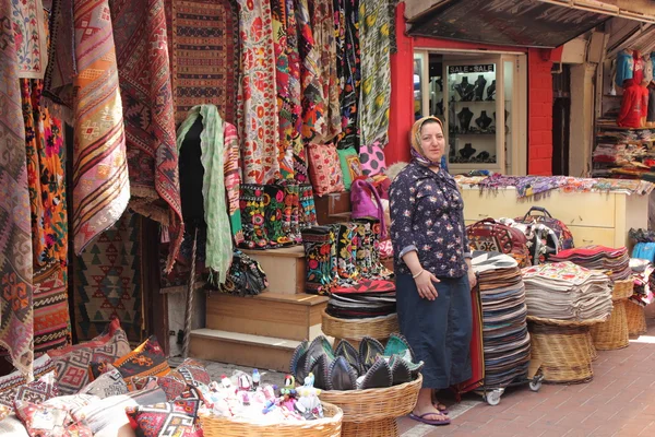 Fabric & cloth bazaar — Stock Photo, Image
