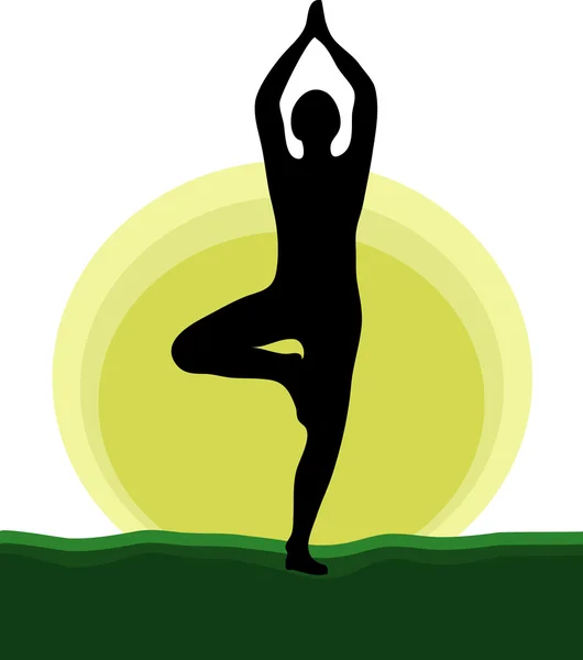 Yoga pour la santé et l'esprit — Image vectorielle