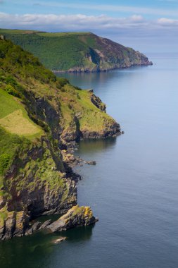 Beautiful Devon coastline near Lynton Devon clipart