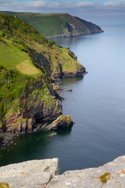 North Devon coast line near ynton and Lynmouth clipart