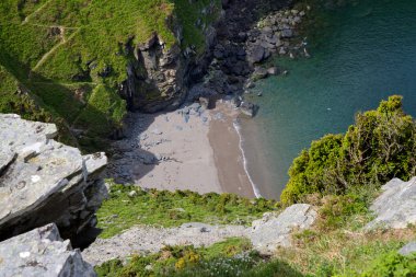 The view from Castle Rock near Lynton Devon clipart