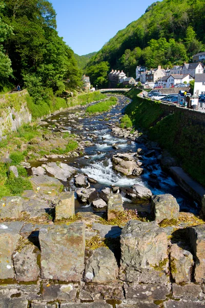 Stock image A view from the bridge in Lynmouth in Devon England