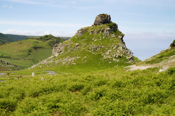 Castle Rock in the Valley of Rocks near Lynmouth Devon — Stock Photo, Image