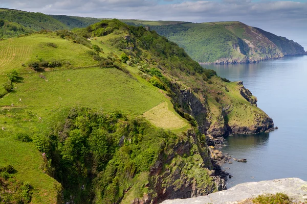 View from the top of Castle Rock in the Valley of Rocks near Lynton Devon — Stock Photo, Image