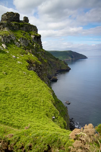 Devon Küste des Tals der Felsen in der Nähe von lynton devon — Stockfoto
