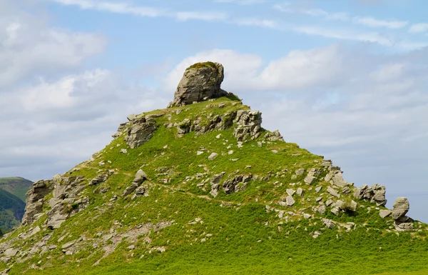 Castle rock lynton devon yakınındaki kayaların Vadisi Turizm attracttion — Stok fotoğraf